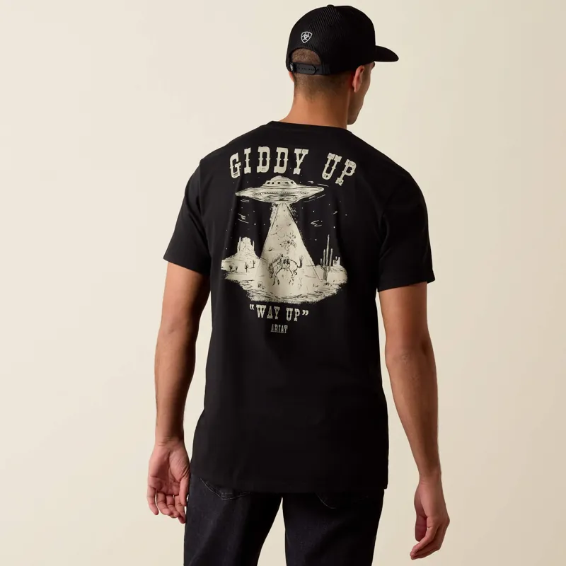 Ariat Cowboy Way Up T-Shirt Mens in Black-1
