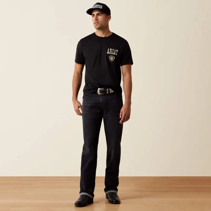Ariat Cowboy Way Up T-Shirt Mens in Black-2
