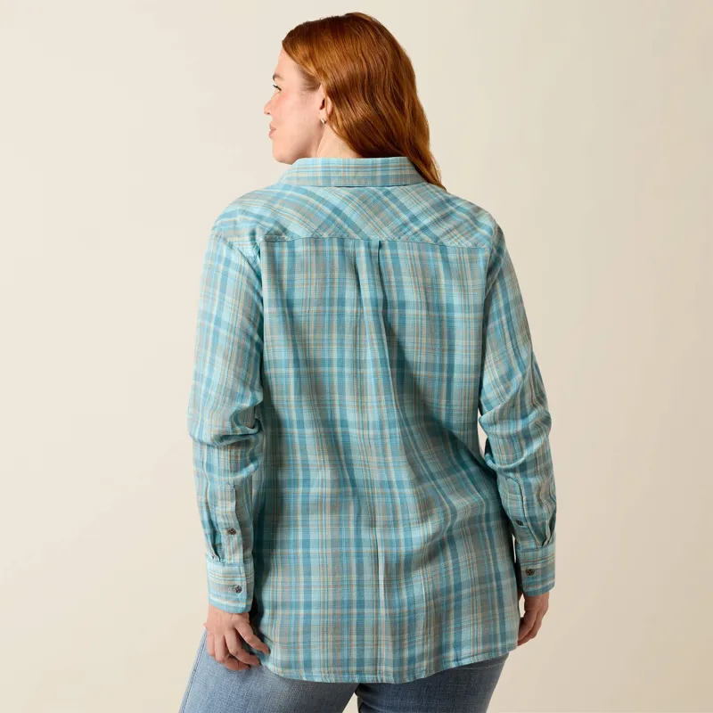 Ariat Billie Jean Western Shirt Ladies in Adriatic Plaid-5