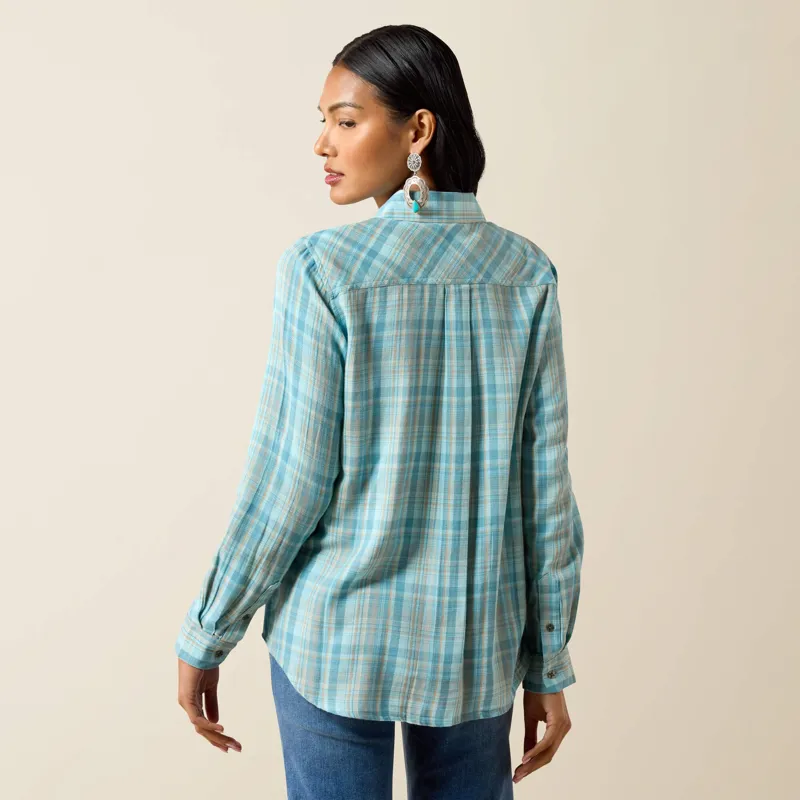 Ariat Billie Jean Western Shirt Ladies in Adriatic Plaid-1
