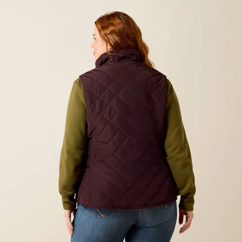 Ariat Dilon 2.0 Reversible Insulated Gilet Ladies in Chocolate Plum-5