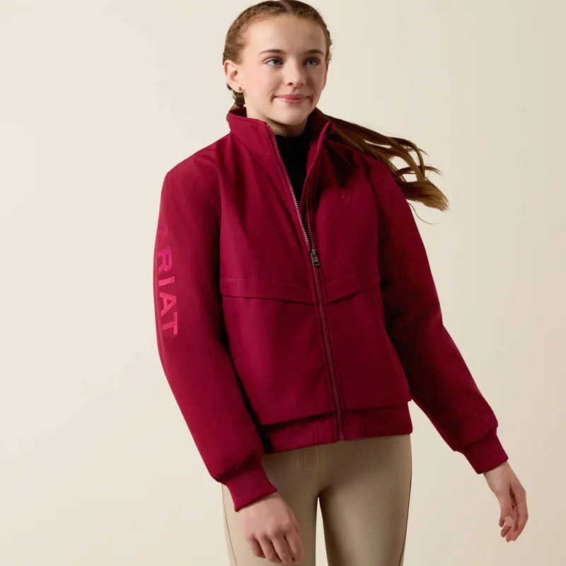 Ariat Stable 2.0 Youth Insulated Jacket in Beet Red-2