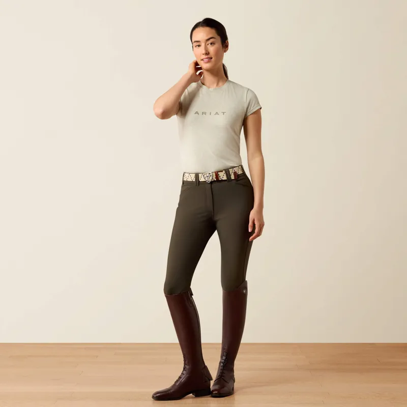 Ariat The Logo T-Shirt Ladies in Winter Twig Heather-2