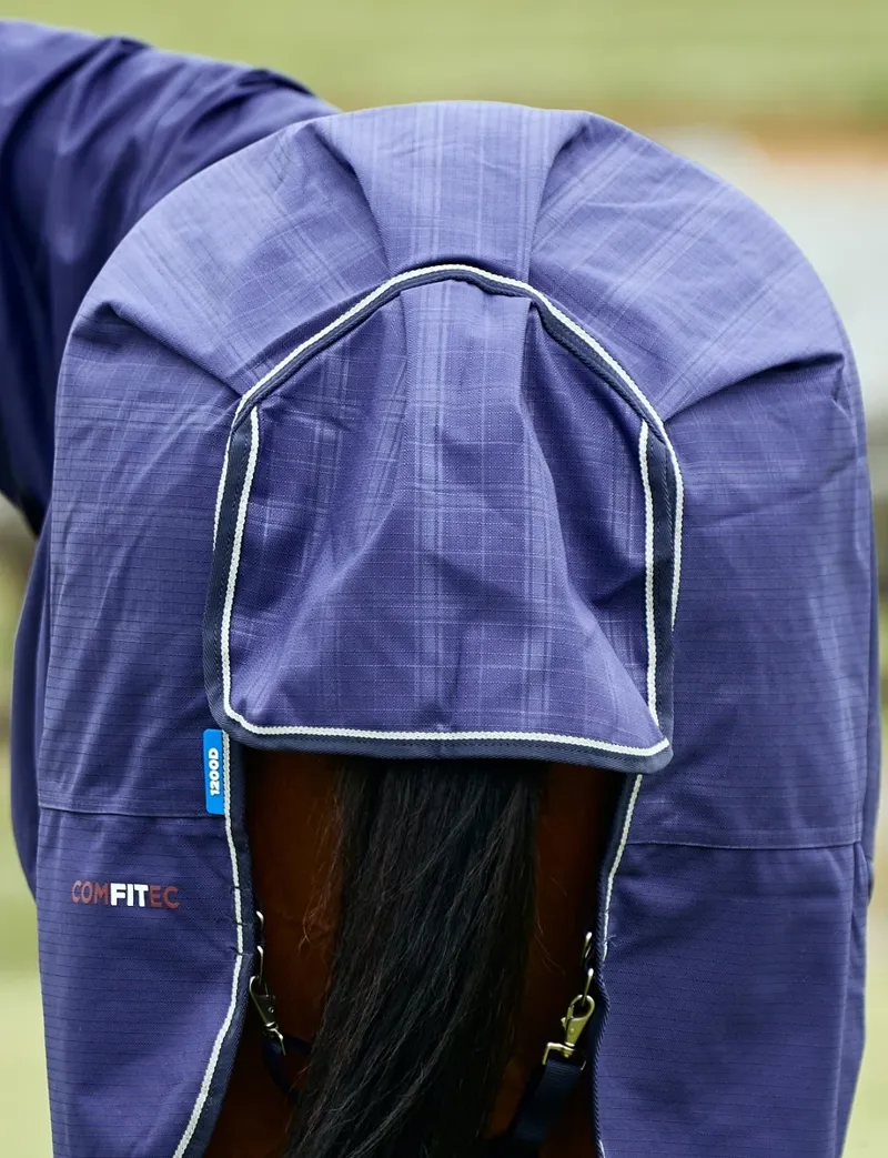 Weatherbeeta Comfitec Prelim Turnout Combo Rug 100g in Navy Plaid-5