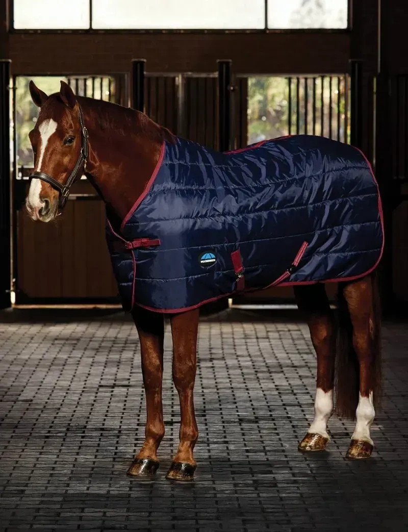 WeatherBeeta Stable Rug 100g in Navy and Burgundy