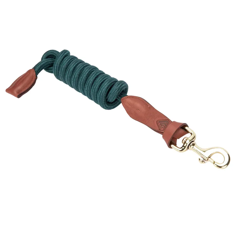 Velociti Lusso Leather Lead Rope in Green
