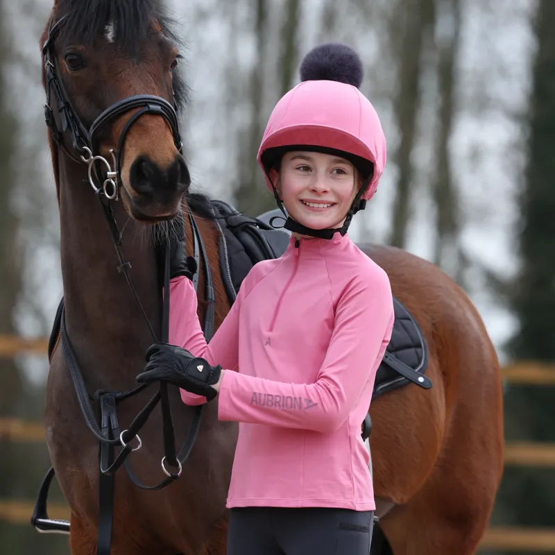 Aubrion React Winter Young Rider Base Layer - Candy Floss-2