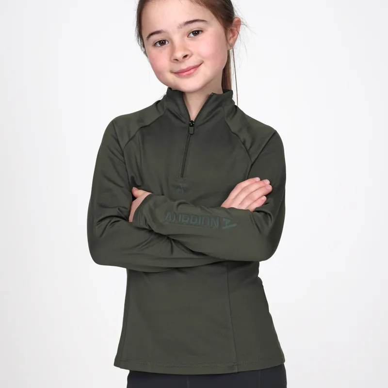 Aubrion React Winter Young Rider Base Layer - Khaki-1