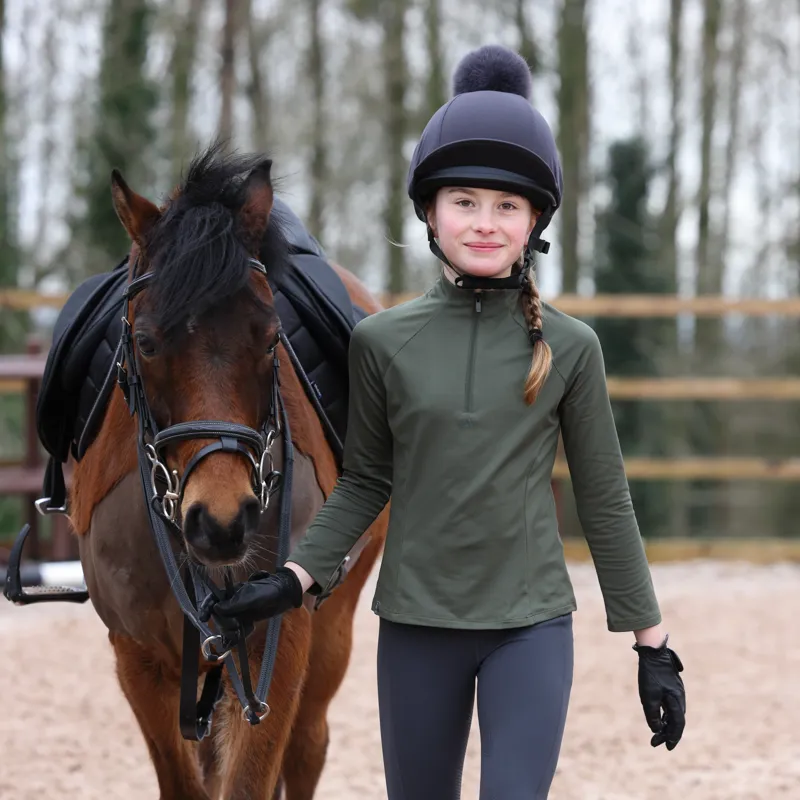 Aubrion React Winter Young Rider Base Layer - Khaki-2