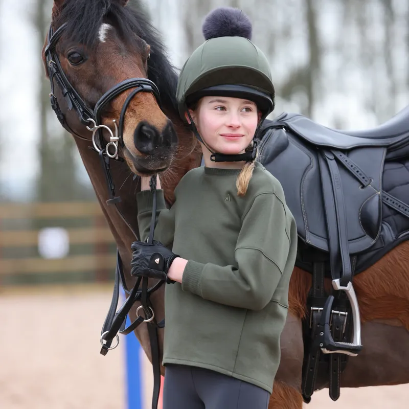 Aubrion React Young Rider Sweatshirt - Khaki-2