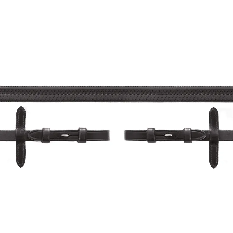 Schockemohle Rubber Reins with Billets in Black-2