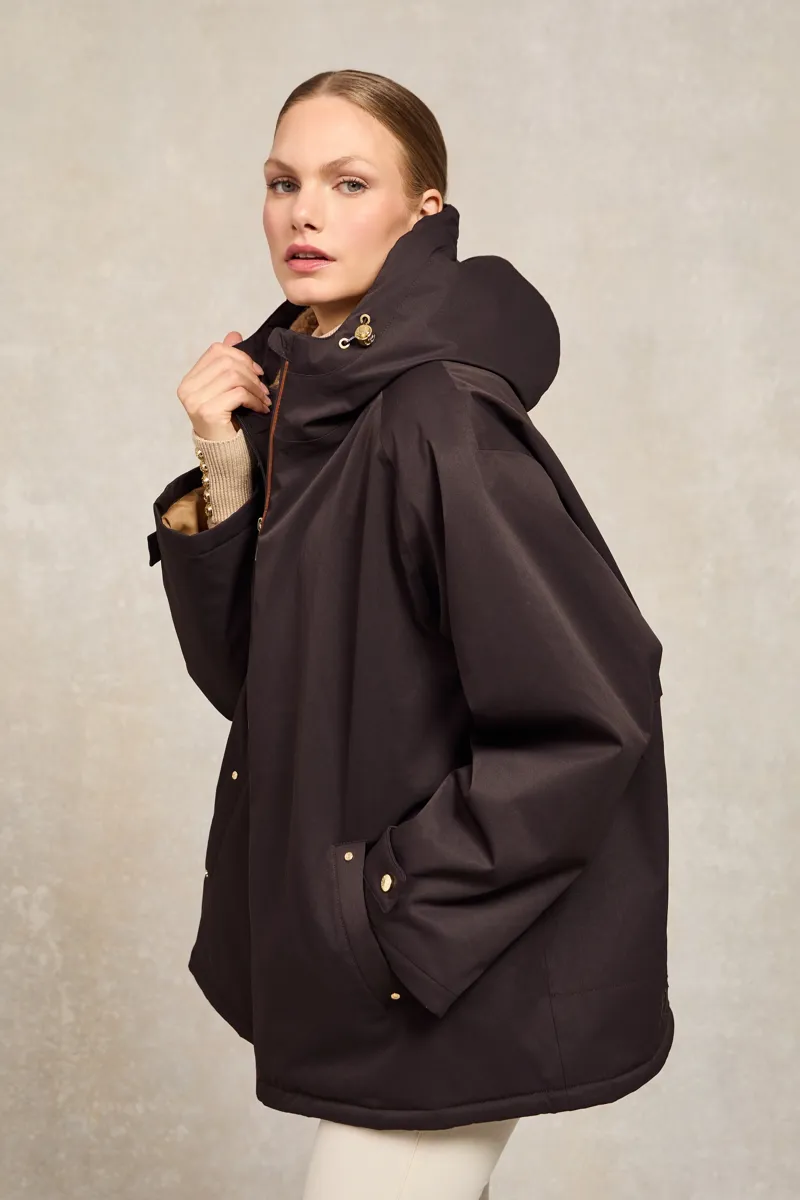 Holland Cooper One-Size Waterproof Jacket - Chocolate-2