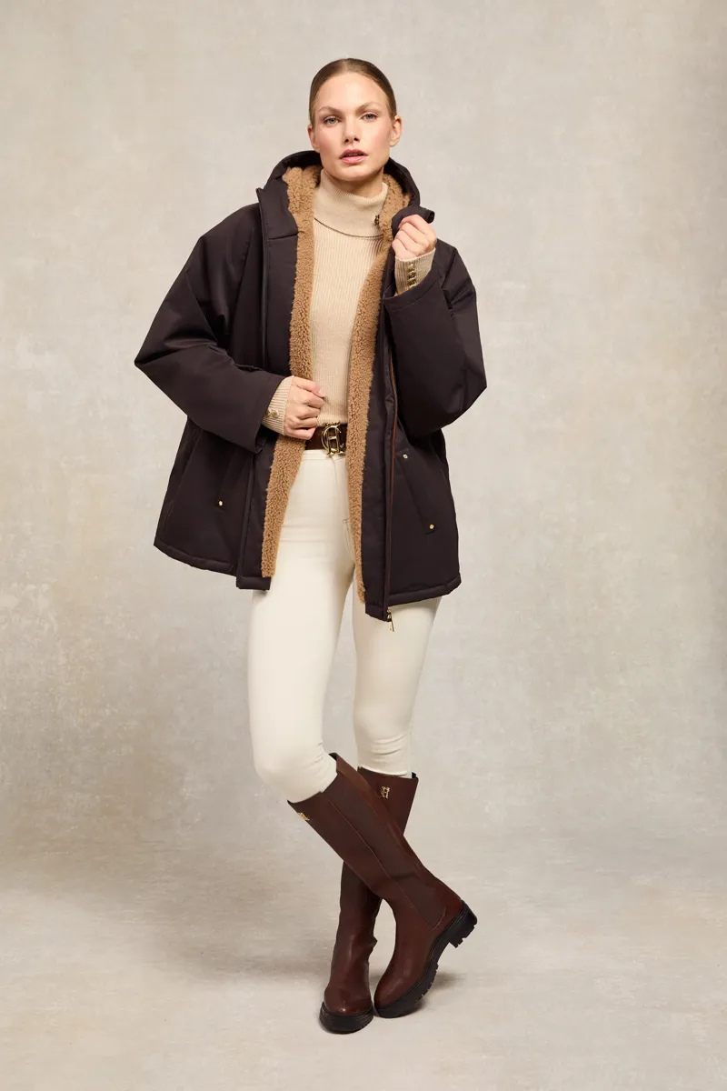 Holland Cooper One-Size Waterproof Jacket - Chocolate-3