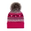Platinum Malmo Bobble Hat in Pink and Navy