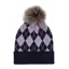 Platinum Norden Ladies Knitted Pom Hat in Navy and Purple