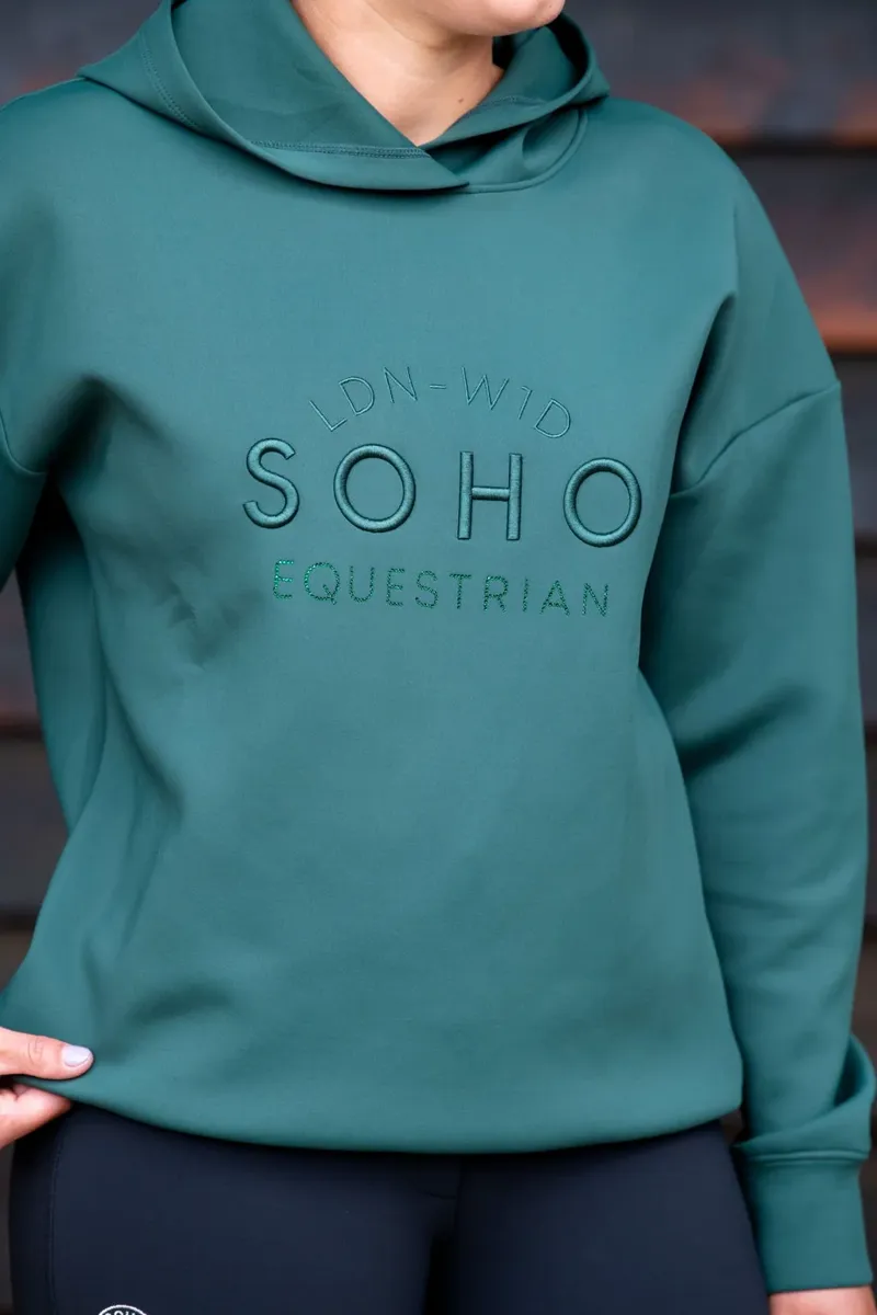 Soho Equestrian Hoodie Ladies in Dark Green-3