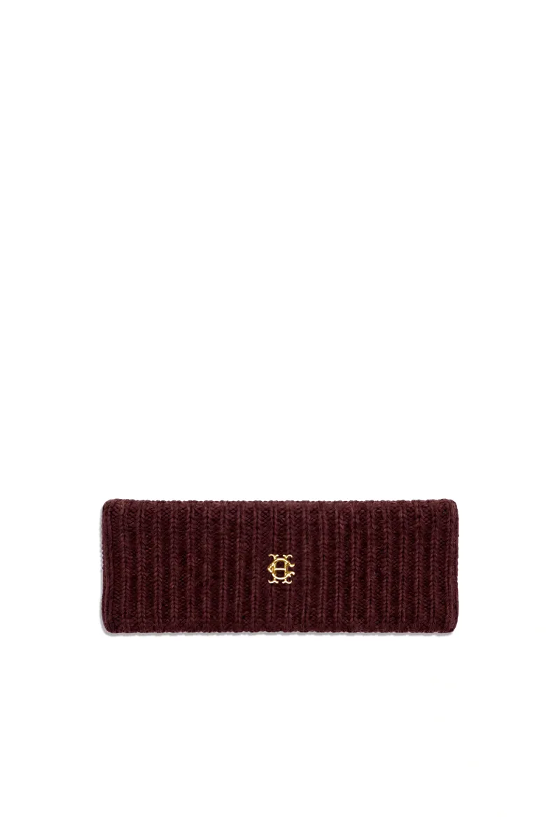 Holland Cooper Knitted Headband in Merlot-1