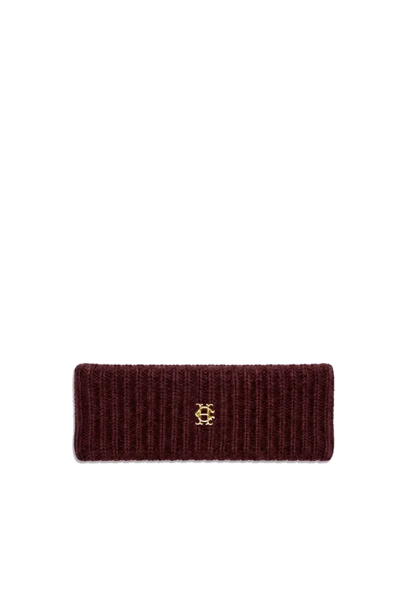 Holland Cooper Knitted Headband in Merlot-3