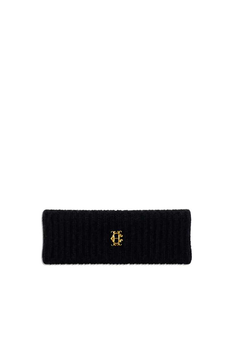 Holland Cooper Knitted Headband in Black-1
