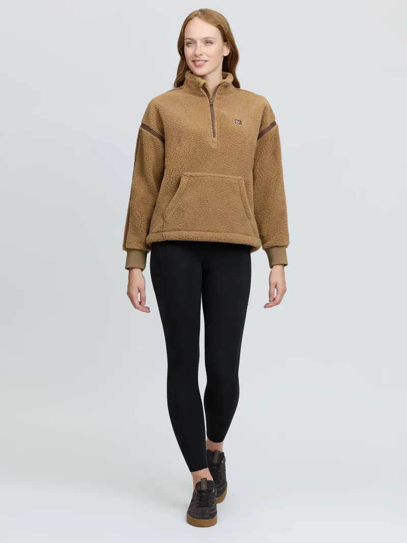LeMieux Avery Teddy Quarter Zip Fleece Ladies in Caramel-6