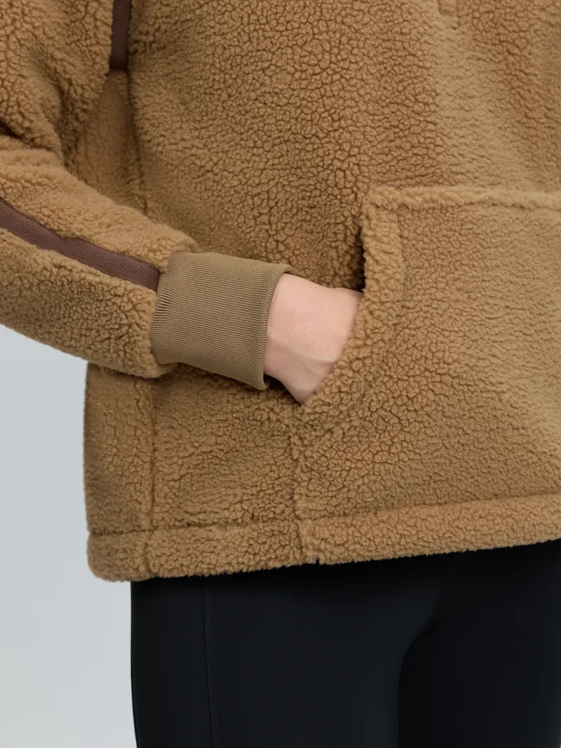 LeMieux Avery Teddy Quarter Zip Fleece Ladies in Caramel-5