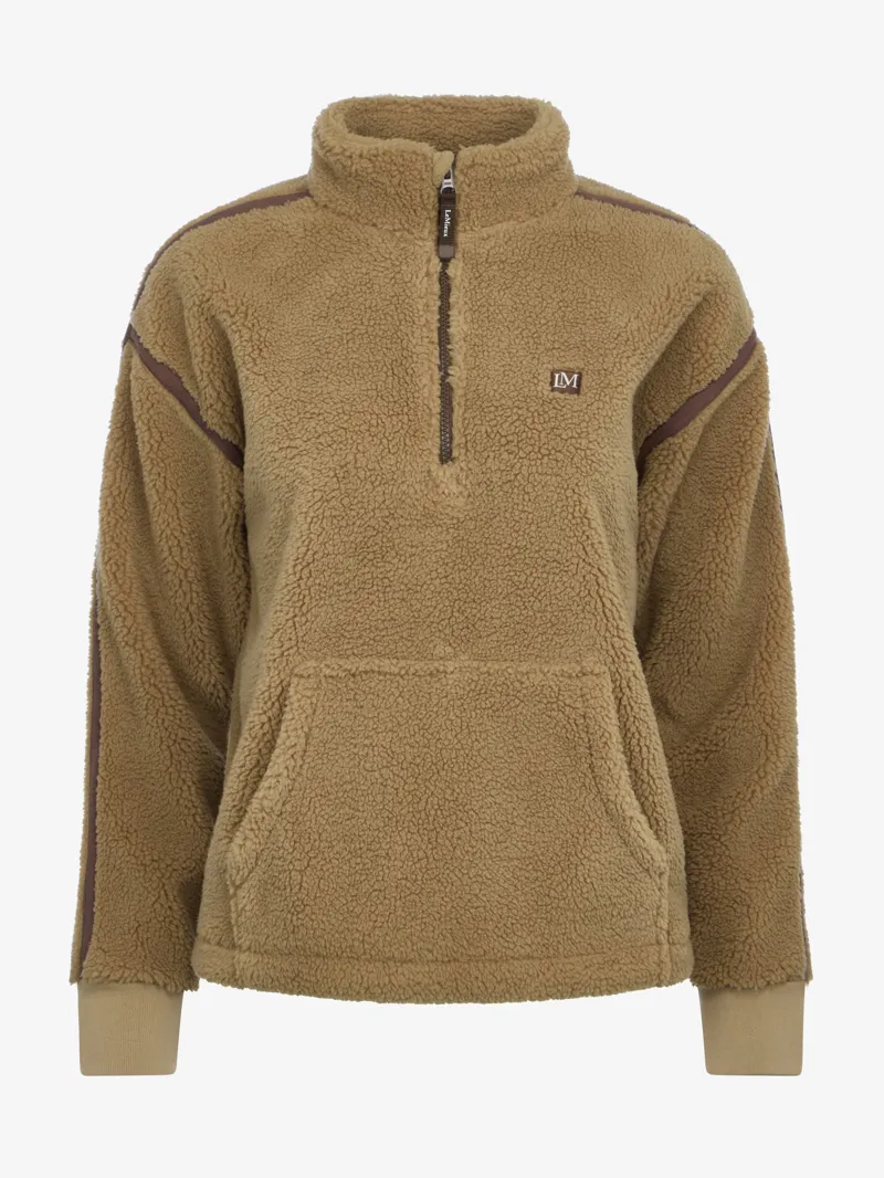 LeMieux Avery Teddy Quarter Zip Fleece Ladies in Caramel-3