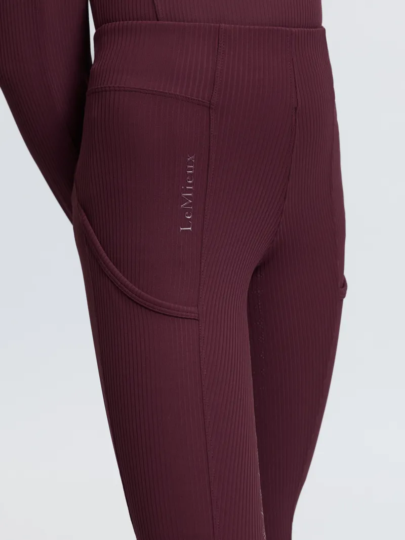 LeMieux Orla Ribbed Pull Ons Young Rider in Bramble-2