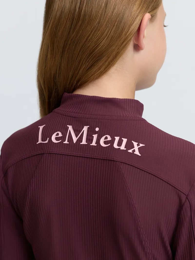 LeMieux Raye Ribbed Base Layer Young Rider in Bramble-3