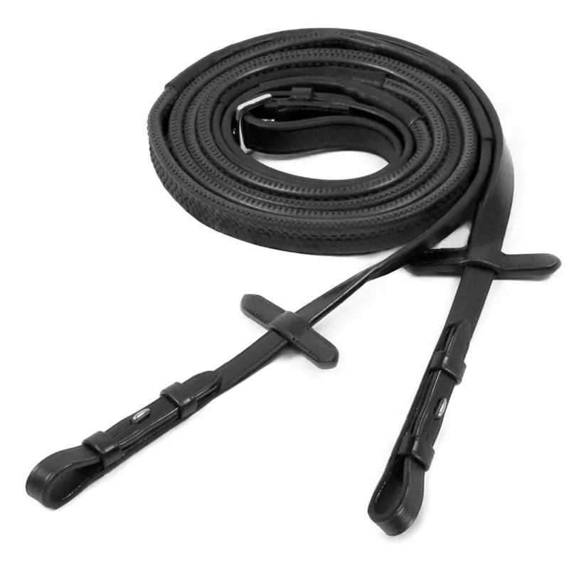 Schockemohle Rubber Reins with Billets in Black
