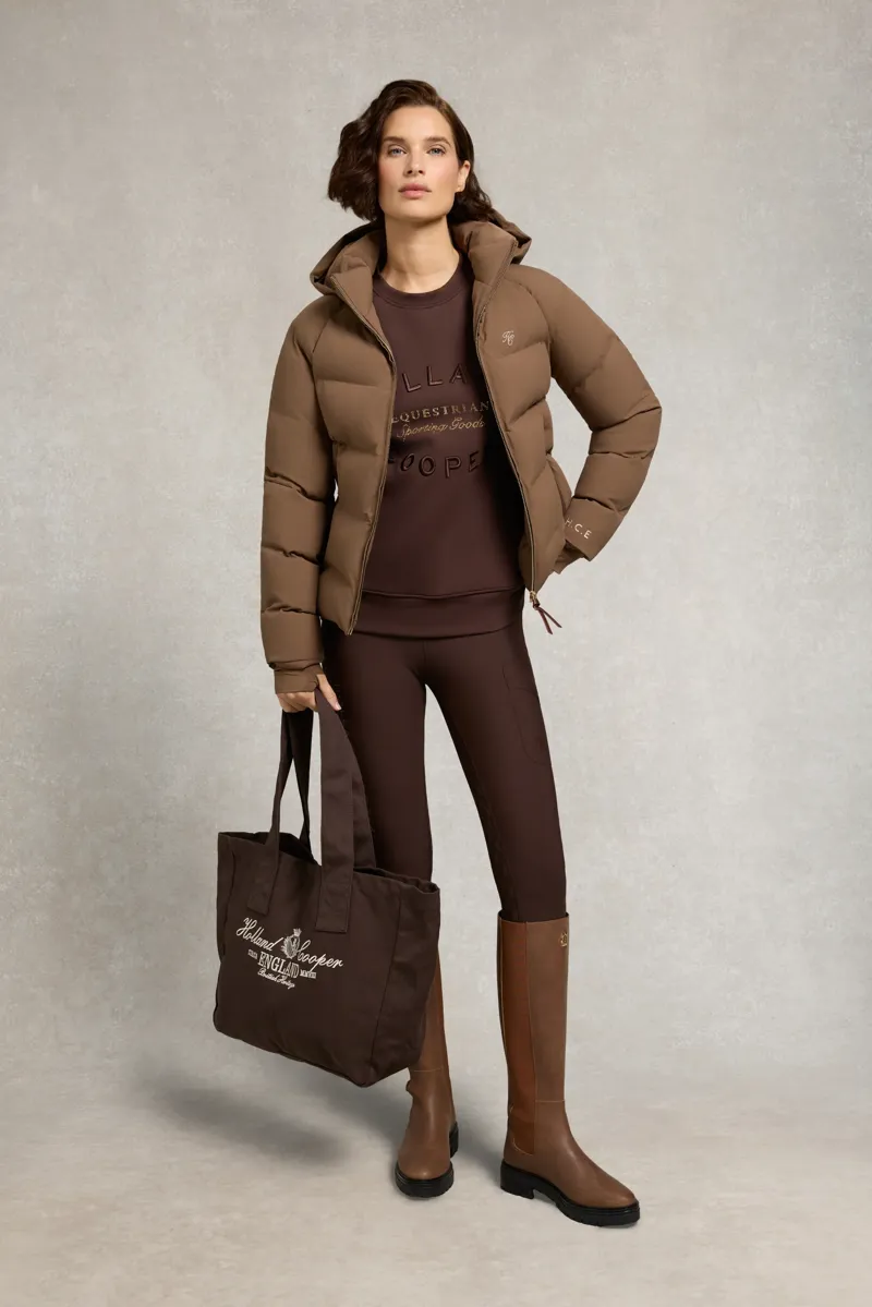 Holland Cooper Crystal Crew Neck Sweat Ladies in Walnut-4