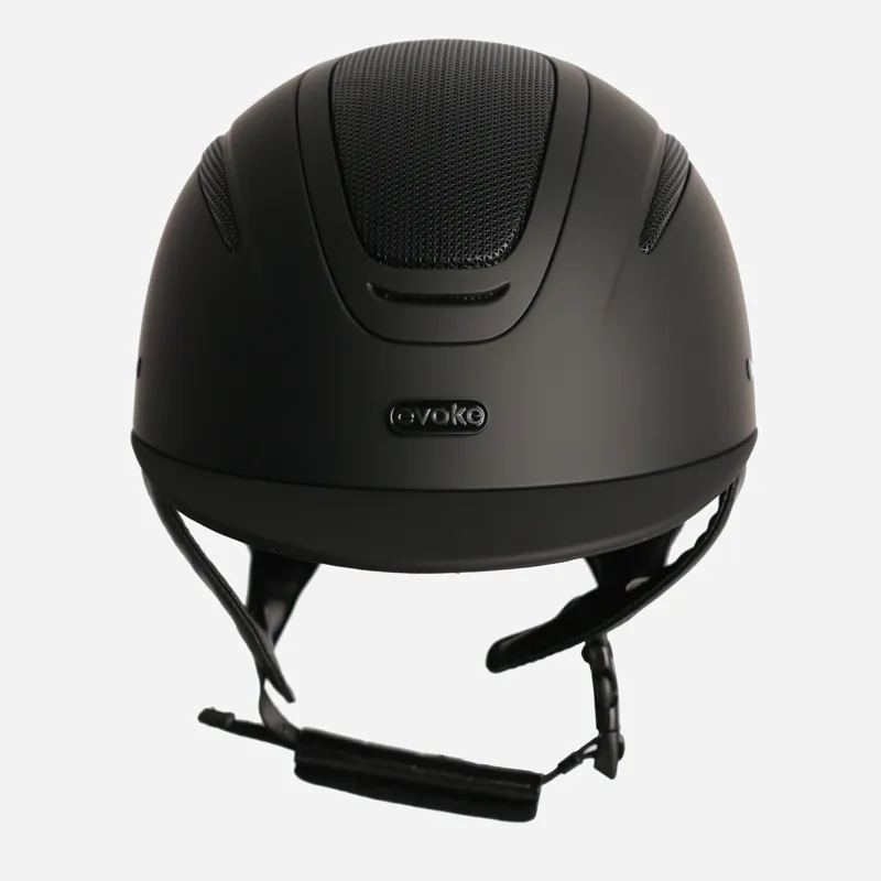 Evoke Elara Classic Peak Riding Helmet in Midnight Black Matt