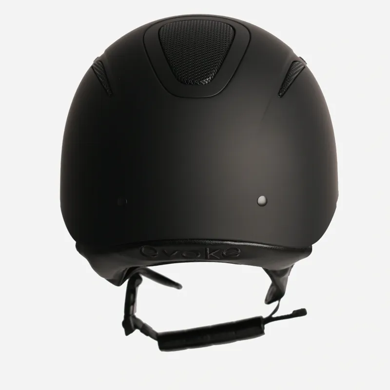 Evoke Elara Classic Peak Riding Helmet in Midnight Black Matt-2