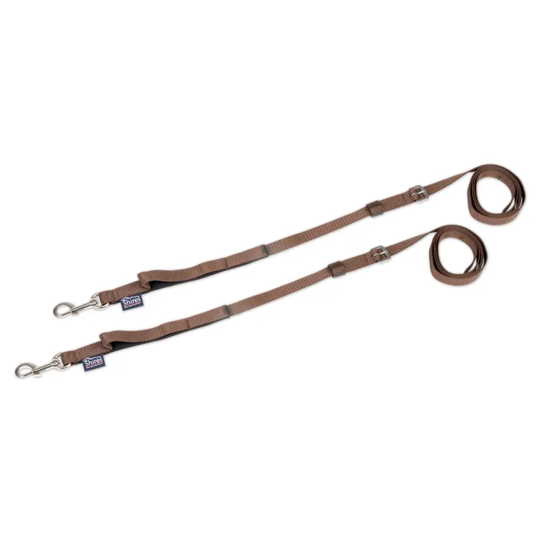 Shires Nylon Web Side Reins in Brown