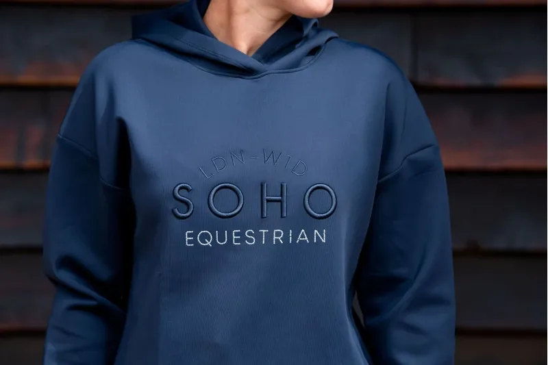 Soho Equestrian Ladies Hoodie Ladies in Midnight Navy-2