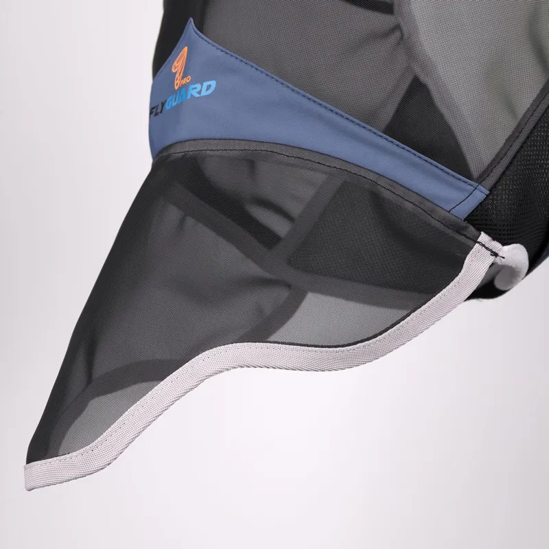 Shires FlyGuard Pro Air Motion Fly Mask with Ears and Nose - Blue-6