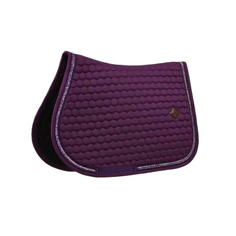Kentucky Horsewear Glitter Band Show Jumping Saddle Pad in Purple