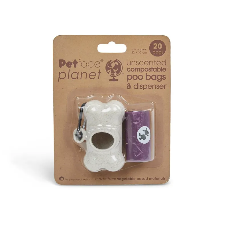 Petface Planet Compostable Poop Bag and Dispenser-1