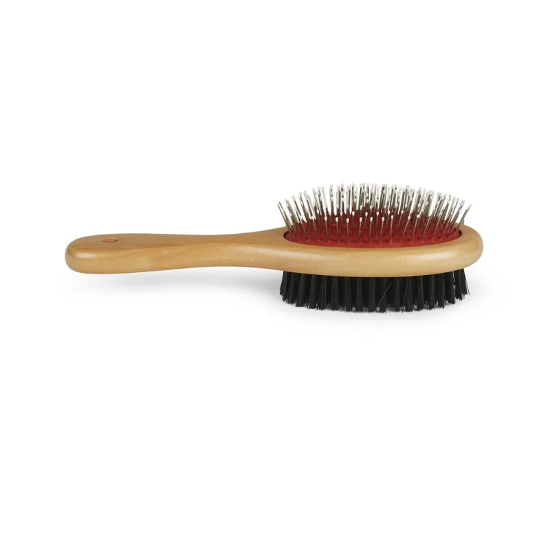 Petface Wooden Double Sided Dog Brush
