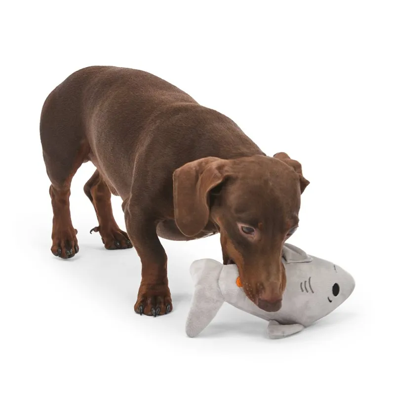 Petface Seriously Strong Rubberoid Shark Plush Dog Toy-7