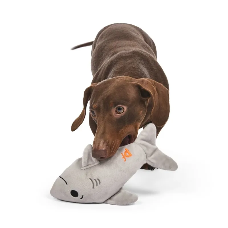 Petface Seriously Strong Rubberoid Shark Plush Dog Toy-6