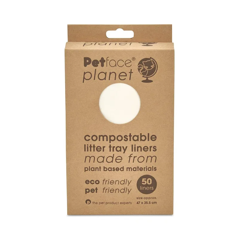 Petface Planet Cat Litter Tray Liners Pack of 50
