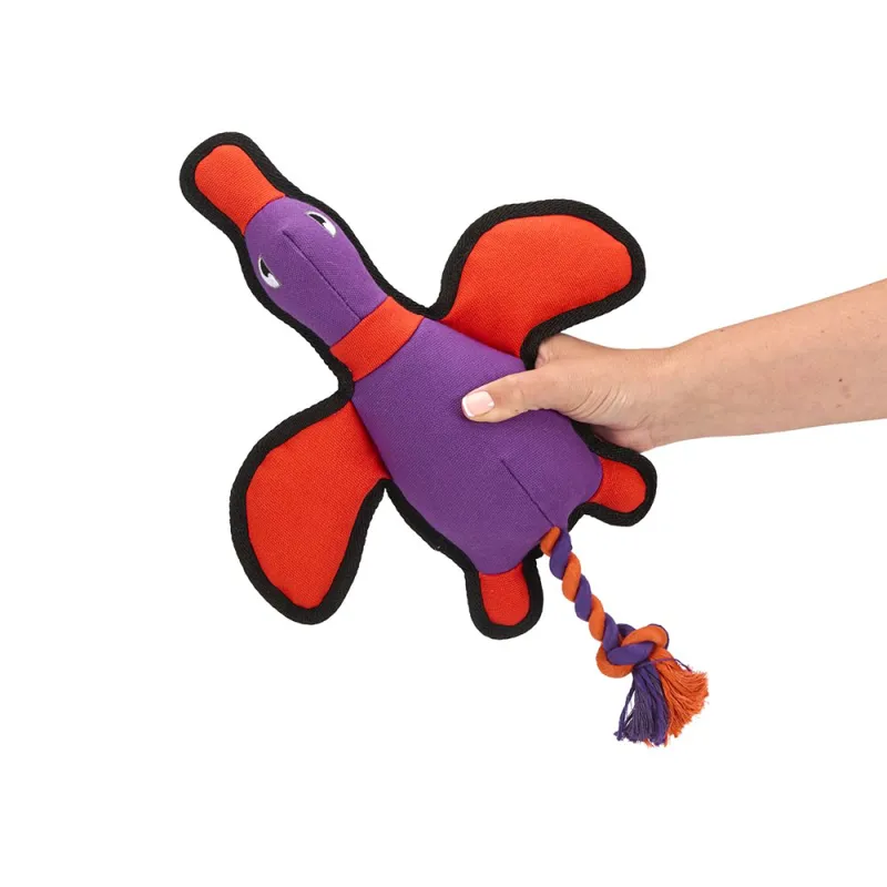 Petface Rope Tail Duck Plush Dog Toy-1