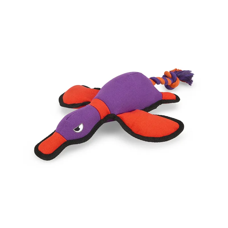 Petface Rope Tail Duck Plush Dog Toy