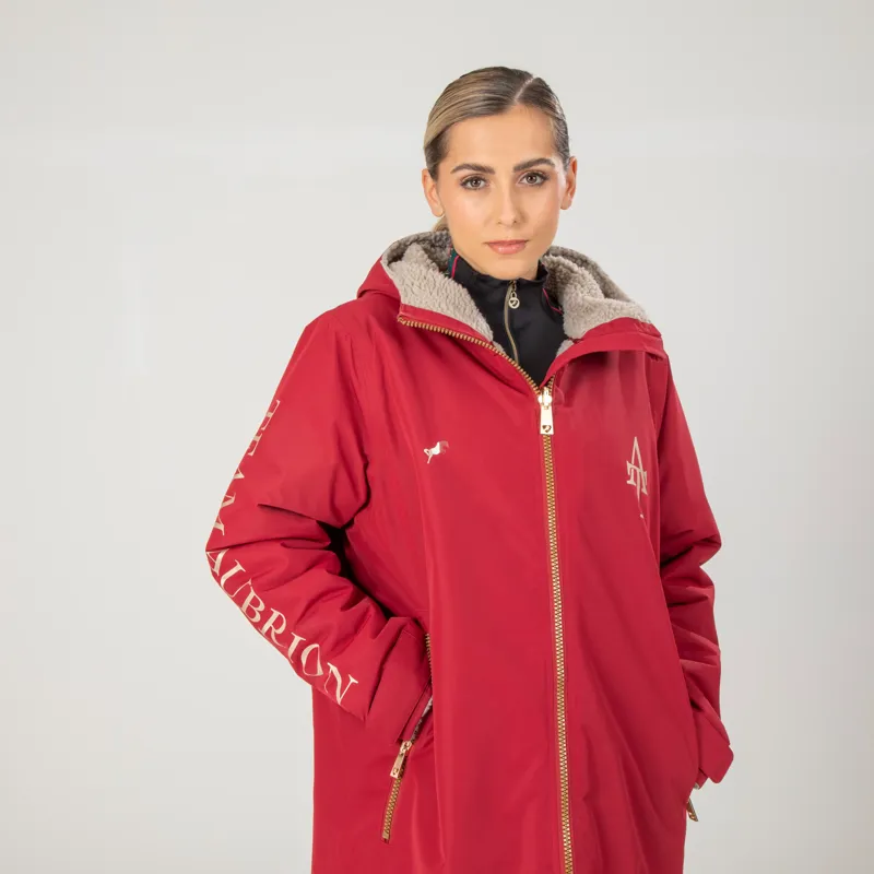 Aubrion Team All Weather Robe Large in Red-4