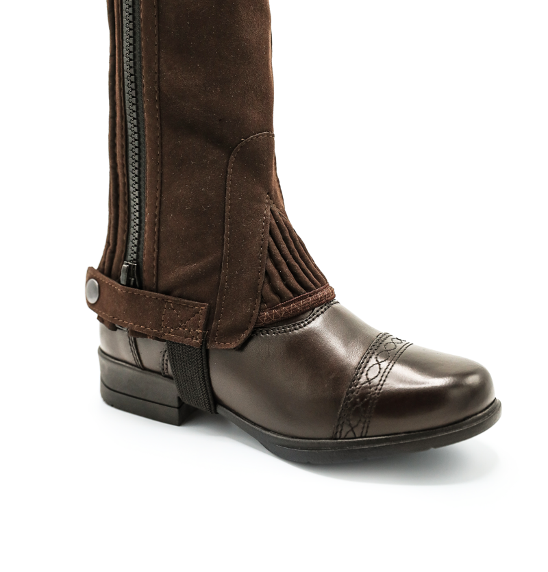 Dever Amara Synthetic Suede Half Chap Kids in Brown