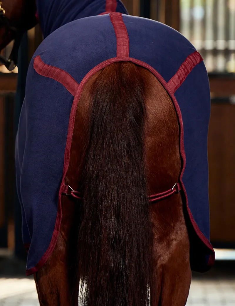 Weatherbeeta Anti-Static Fleece Cooler Combo in Navy and Burgundy-6