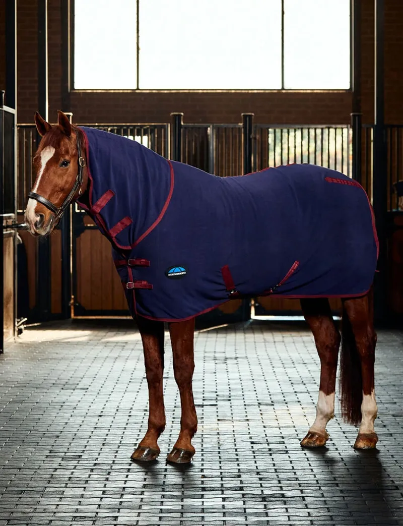 Weatherbeeta Anti-Static Fleece Cooler Combo in Navy and Burgundy