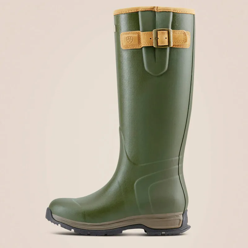 Ariat Burford Insulated Rubber Wellington Boots Ladies in Olive Green-1