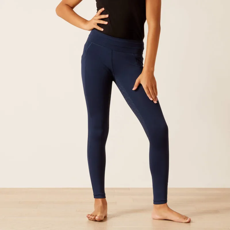 Ariat Youth EOS 2.0 Full Seat Tights in Navy