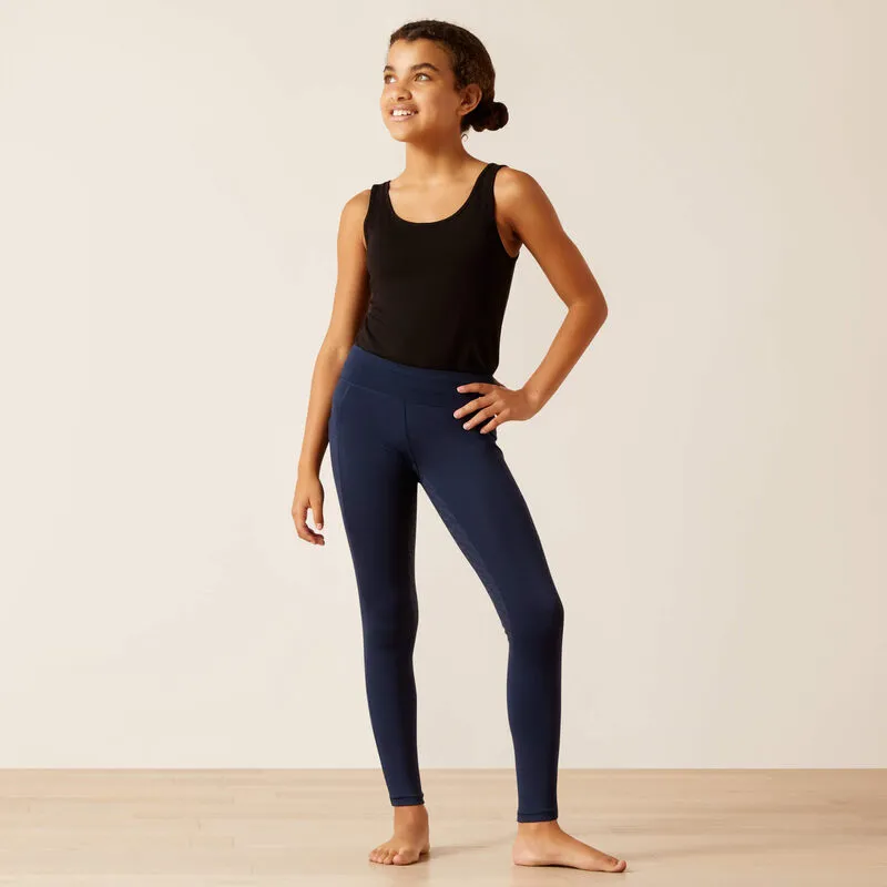 Ariat Youth EOS 2.0 Full Seat Tights in Navy-3